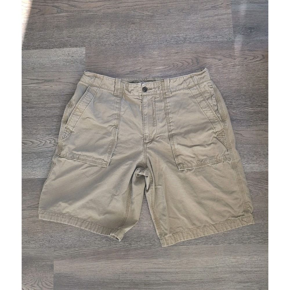 Eddie Bauer Ripstop Cargo Shorts Mens Fit 34 Tag 35 Tan Gorpcore Outdoor Hike